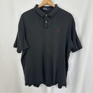 Polo Ralph Lauren Polo‎ Shirt Mens XXL Embroidered Logo Button Up Black